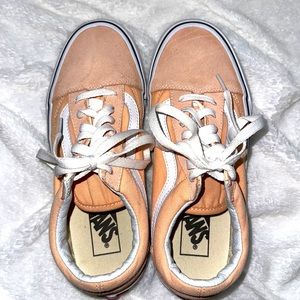 Vans Peach Colored Suede Shoes Size